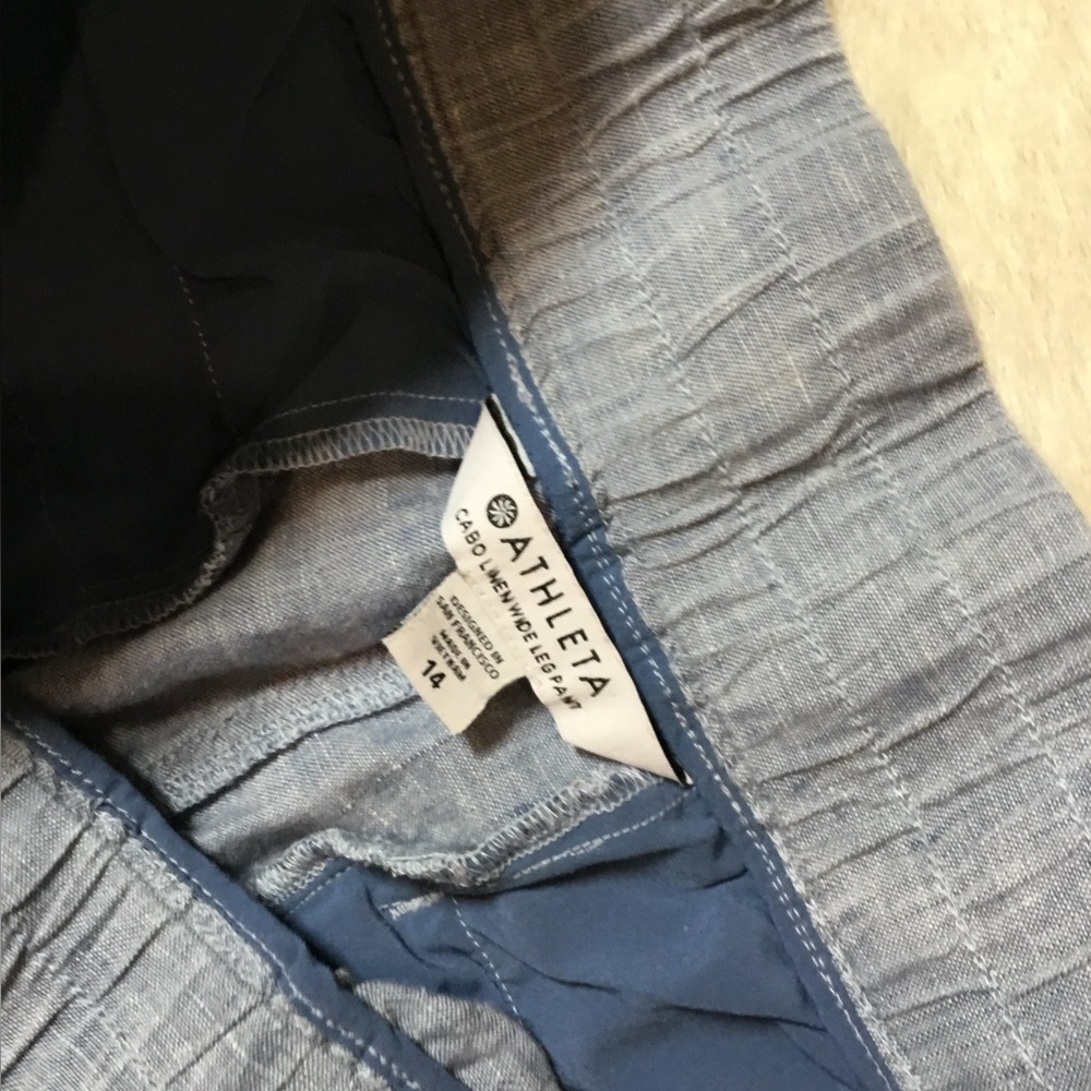 Athleta Cabo Linen Wide Leg Pants - Picture 8 of 10